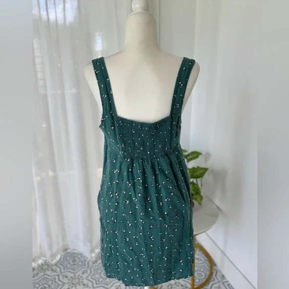 American Eagle M Green Floral Mini Dress - Picture 4 of 8